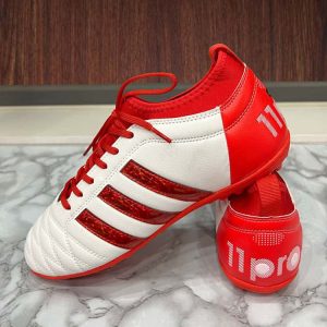 Giày Bóng Đá ATOM Cổ Chun Màu Trắng Đỏ