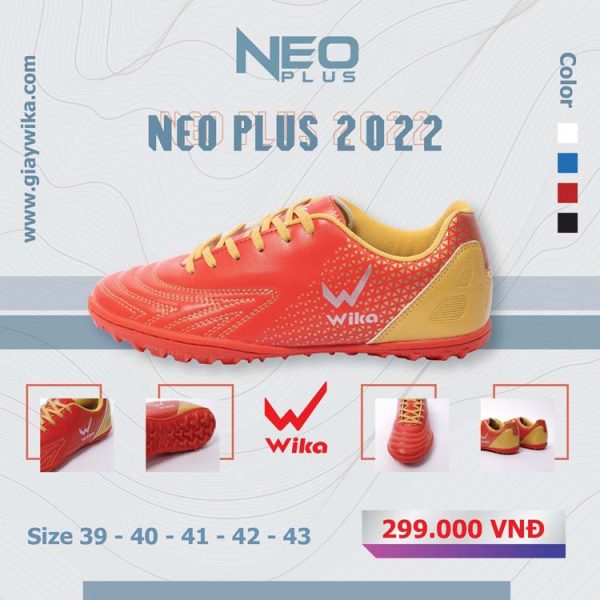 Giày Bóng Đá Wika Neo Plus Đỏ