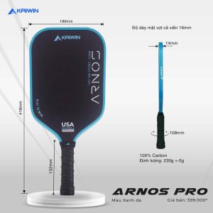 Vợt Pickleball Kaiwin Arnos Pro Xanh Ya