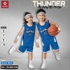 Áo Bóng Rổ Trẻ Em THUNDER Màu Xanh Bích - HACORIO Chính Hãng