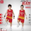 Áo Bóng Rổ Trẻ Em Blaze Đỏ Viền Vàng - Năng Động Đậm Chất Thể Thao