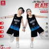 Áo Bóng Rổ Trẻ Em BLAZE HACORIO - Đen Xanh Năng Động