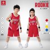 Áo Bóng Rổ Trẻ Em Rookie Màu Đỏ - Năng Động & Cá Tính