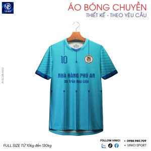 Áo Bóng Chuyền Thiết Kế 142.88-HAS - Xanh Ngọc Lam Nổi Bật