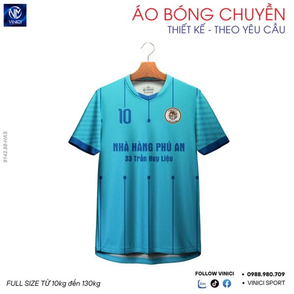 Áo Bóng Chuyền Thiết Kế 142.88-HAS - Xanh Ngọc Lam Nổi Bật