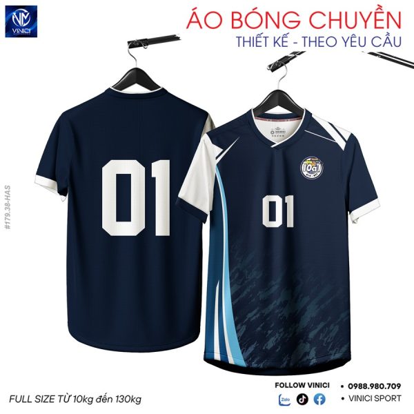 Áo Bóng Chuyền Thiết Kế Xanh Navy HAS-4 – Phong Cách & Hiệu Năng Vượt Trội