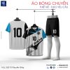 Áo bóng chuyền thiết kế trắng đen xanh dương – Wolves AICHI 215.03 HAS-4