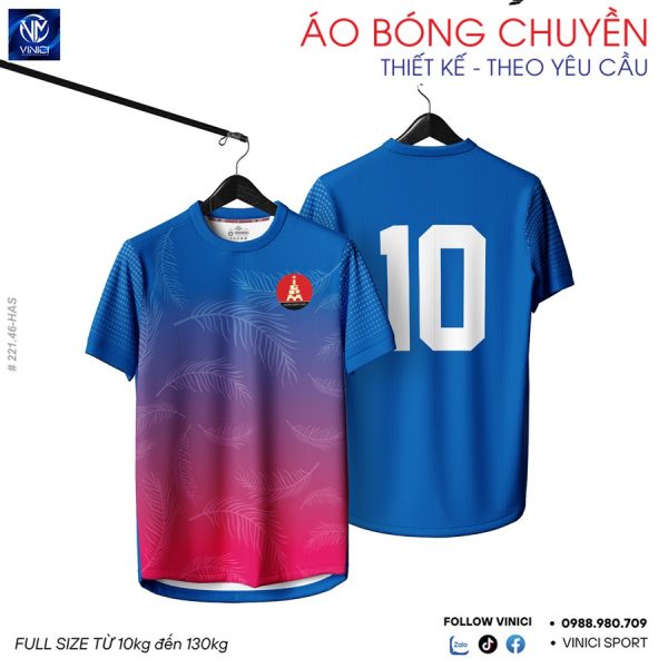Áo Bóng Chuyền Thiết Kế Hacado 221.46 - Ombre Xanh Dương Tím Hồng