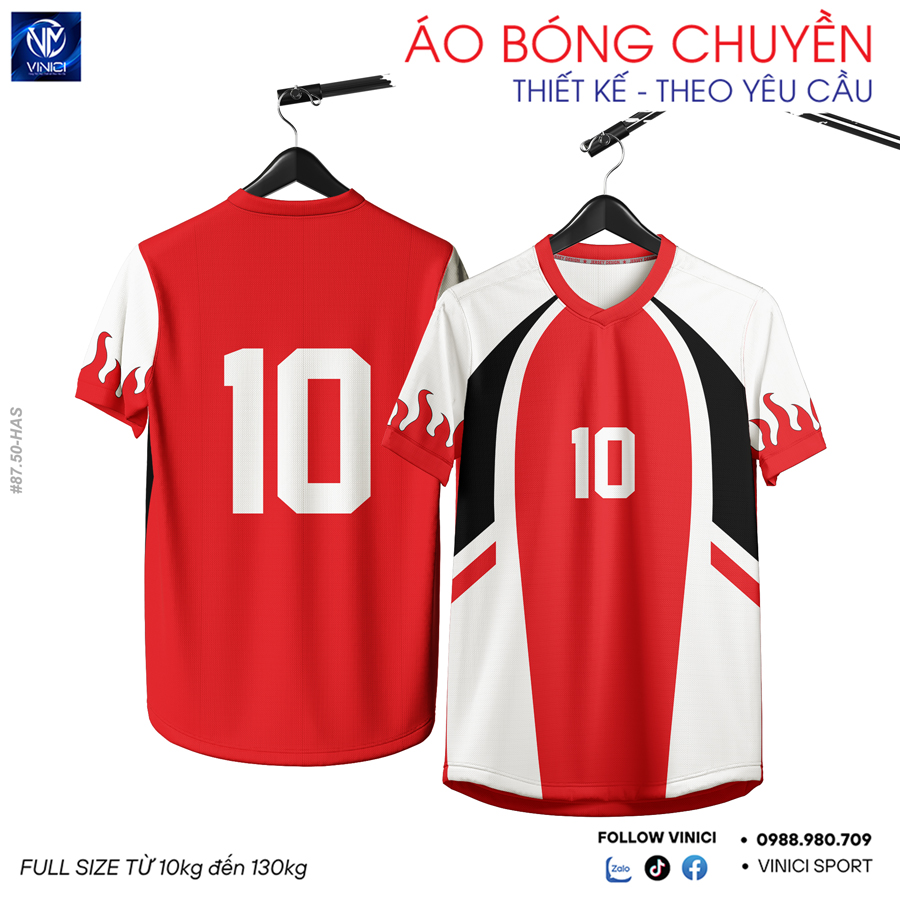 Áo bóng chuyền thiết kế màu đỏ – Hacado 87.50