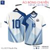 Áo Bóng Chuyền Thiết Kế Theo Yêu Cầu Màu Trắng Xanh Dương – Mẫu Hacado 92.79 HAS