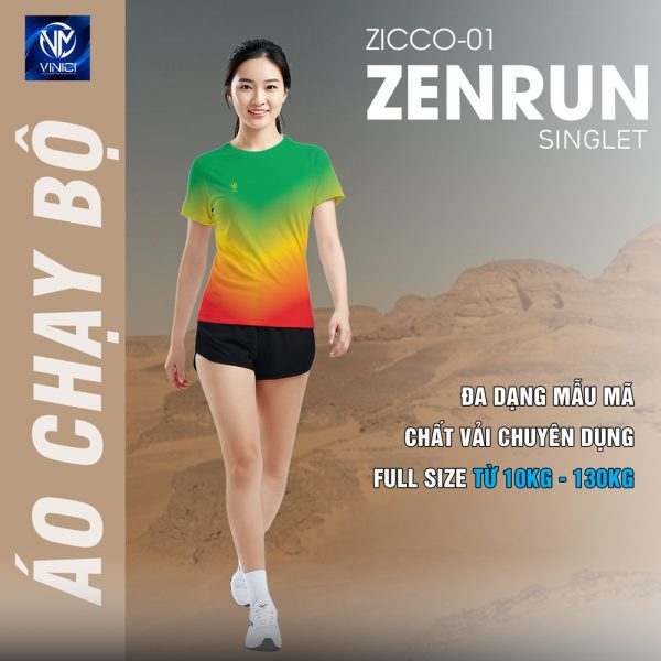 Áo Chạy Bộ Thiết Kế ZICCO - 01 Màu Đỏ Nữ Đẹp - Cao Cấp - Hình ảnh 3