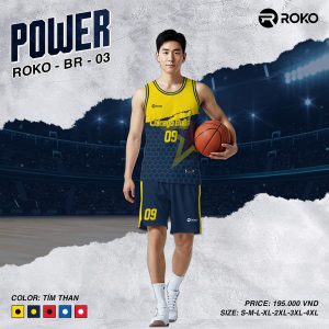 Bộ đồ bóng rổ ROKO - BR - 03 Tím Than