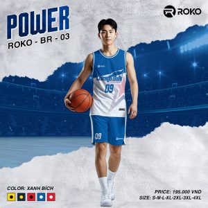 Bộ quần áo bóng rổ ROKO - BR-03 Xanh Bích Nổi Bật