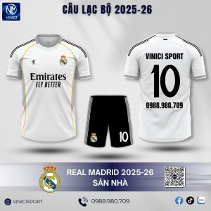 Áo Bóng Đá CLB Real Madrid 2025-26