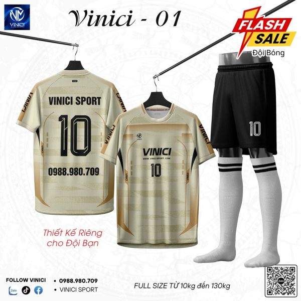 Bộ đồ đá bóng không logo VINICI-01 màu xanh phối đỏ – Mạnh mẽ và chuyên nghiệp - Ảnh 5