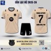 Áo đấu CLB Barcelona sân khách màu kem nhạt mùa giải 2025-2026