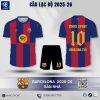 Áo bóng đá CLB Barcelona sân nhà 2025-2026 màu xanh navy và đỏ đậm