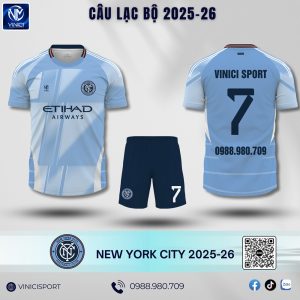 Áo Bóng Đá CLB New York City 2025-2026 Xanh Da Trời