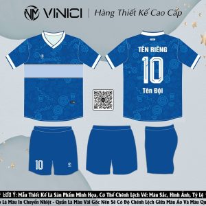 Áo Bóng Đá Thiết Kế BD08006 Xanh Dương Đậm - Thoáng Khí, Thấm Hút Mồ Hôi Tốt