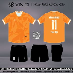 Áo bóng đá thiết kế cam nhạt VINICI BD08007 cho đội nhóm - Thoáng khí, nổi bật, giá tốt