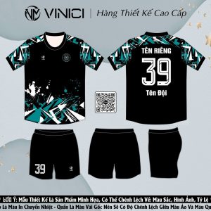 Áo bóng đá thiết kế BD08029 – Màu đen chủ đạo, phong cách thể thao năng động