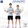 Áo Cầu Lông Thiết Kế VINICI VNCBMT40 – Trắng Phối Họa Tiết Thể Thao