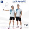 Áo cầu lông VNCBMT50 trắng phối xanh – Năng động, trẻ trung, chuẩn thể thao