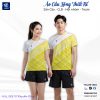 Áo Cầu Lông Thiết Kế Trắng Vàng Năng Động