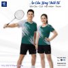 Áo cầu lông thiết kế BMTVNC5 phối màu xanh rêu trắng
