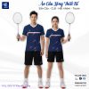 Áo cầu lông thiết kế chính hãng VNCBMT16 – Tím than trẻ trung, năng động