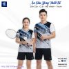 Áo Cầu Lông VNCBMT18 - Màu Đen Navy Trắng Thiết Kế Họa Tiết Năng Động