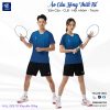 Áo cầu lông thiết kế VNCBMT47 màu xanh navy hiện đại unisex