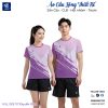 Áo Cầu Lông Thiết Kế VNC08103 Màu Tím Sáng Tạo Cá Tính