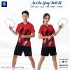 Áo Cầu Lông Thiết Kế VNCBMT36 Màu Đỏ Chính Hãng