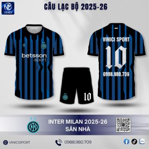 Áo CLB Inter Milan Sân Nhà 2025-26 Màu Xanh Đen