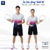 Áo Cầu Lông Chính Hãng VNCBMT25 - Trắng Phối Hồng Navy Năng Động