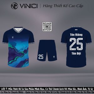 Áo đá banh thiết kế BD08020 - Áo Bóng Đá Topenland Bình Định Xanh Navy