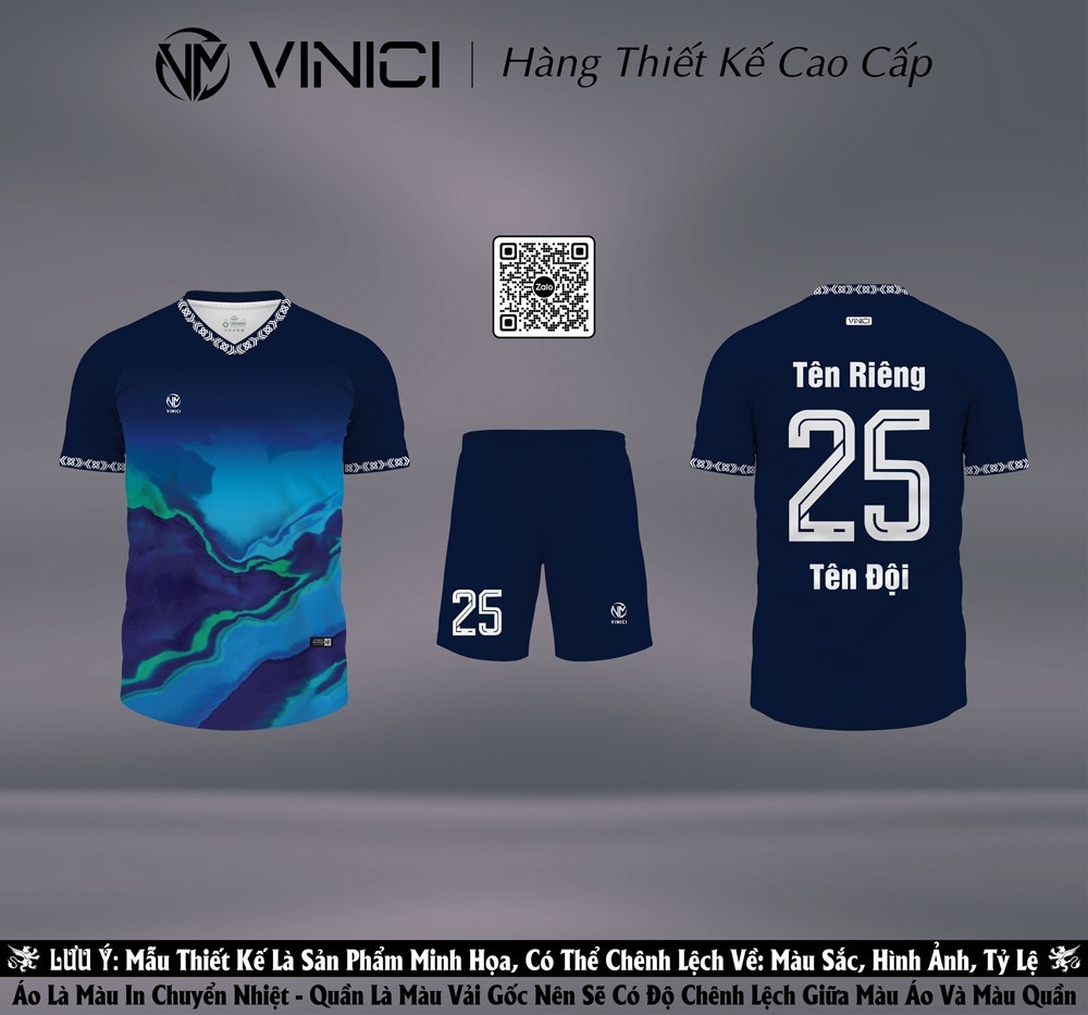 Áo đá banh thiết kế BD08020 màu xanh navy in chuyển nhiệt, mẫu đẹp giá tốt cho đội bóng