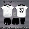 Áo Đá Banh Thiết Kế BD08023 Trắng - Đen | Thiết Kế Lấy Cảm Hứng Từ Hóa Học
