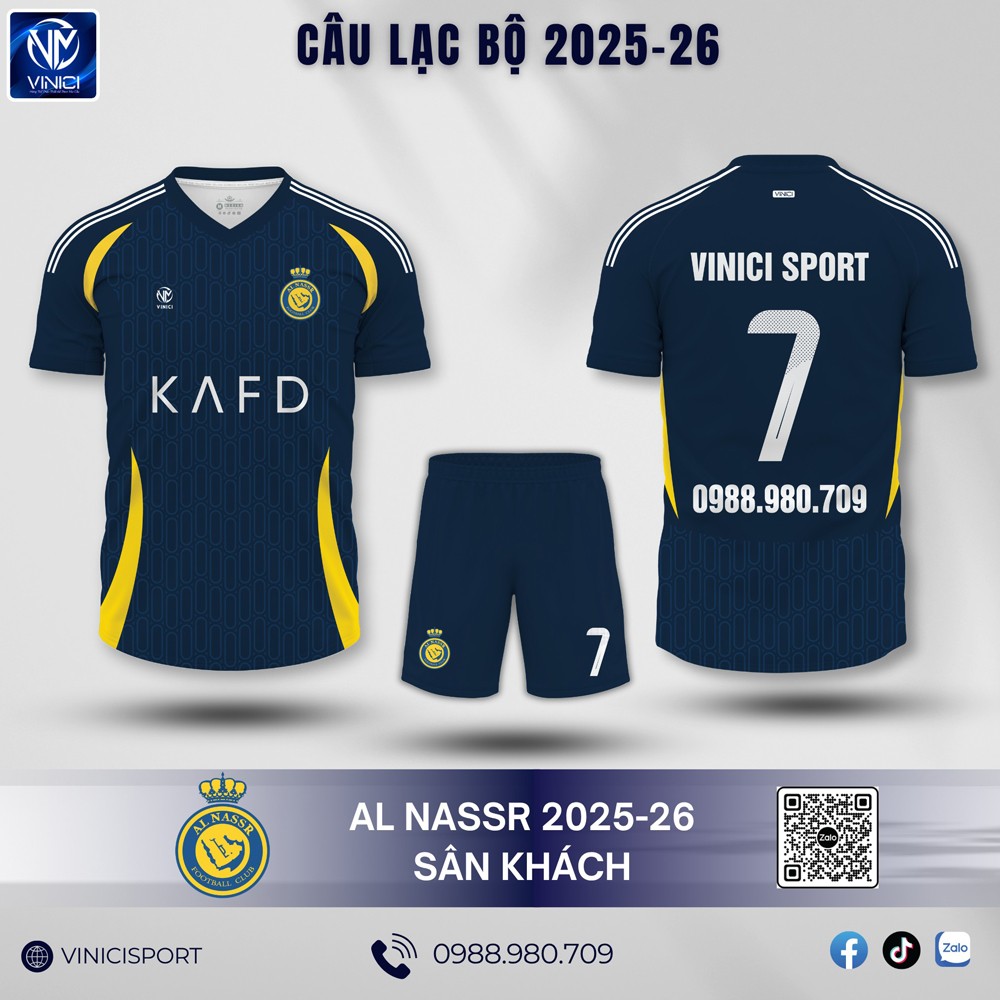 Áo đấu bóng đá Al Nassr sân khách mùa 2025-2026