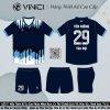 Đồ bóng đá thiết kế BD08032 màu xanh navy cao cấp