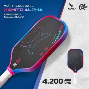 Vợt Pickleball Kamito Alpha - Matte Black Neon