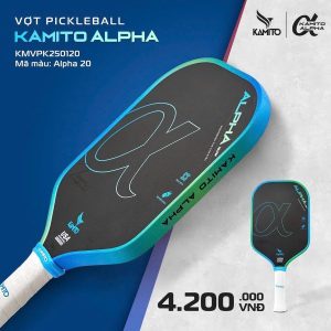 Vợt Pickleball Kamito Alpha - Đen Xanh Ngọc Neon Thể Thao