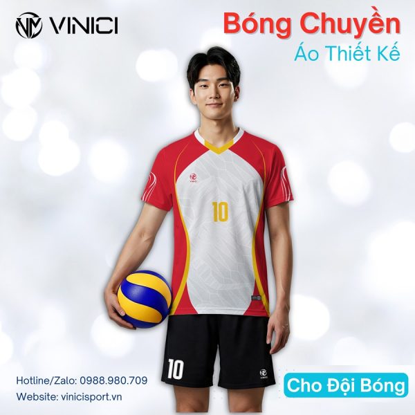 Áo Bóng Chuyền Thiết Kế VINICI - Vàng Navy Năng Động - Ảnh 2
