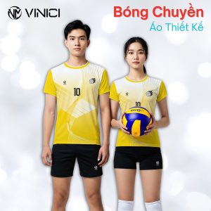 Áo Bóng Chuyền Thiết Kế VINICI - Vàng Chanh Năng Động BC18