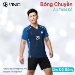 Áo Bóng Chuyền VINICI BC26 - Màu Xanh Navy Năng Động