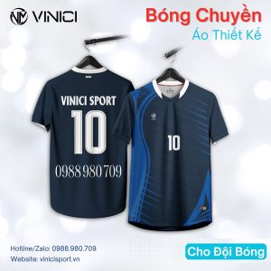Áo Bóng Chuyền Nam Xanh Navy BC3 - Đơn Giản, Chuyên Nghiệp