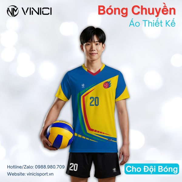 Áo bóng chuyền thiết kế VINICI - Đen & Đỏ rượu vang cá tính - Ảnh 3