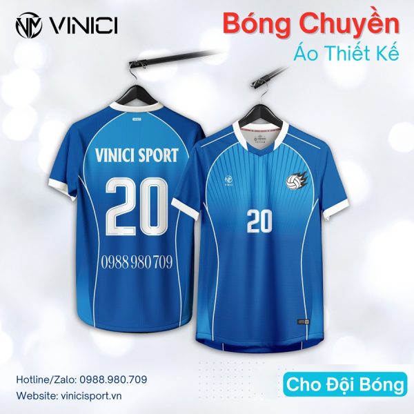 Áo Bóng Chuyền Thiết Kế VINICI BC15 - Xanh Navy Cá Tính - Ảnh 2