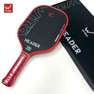 Vợt Pickleball Wilka Header - Đen Đỏ Carbon Fiber 3K